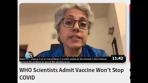 WHO Scientists Admit Vaccine Won’t Stop COVID