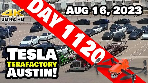 MEGA MODEL Ys SHIPPING TODAY! - Tesla Gigafactory Austin 4K Day 1120 - 8/16/23 - Tesla Terafactory