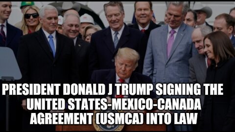President Donald J Trump renegotiated NAFTA and replaced it with the USMCA