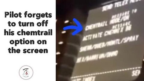 Pilot forgets to turn off his chemtrail option on the screen