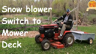 how to Switch Snow Blower to Mower Deck