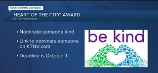 City of Henderson presents Heart of the City award