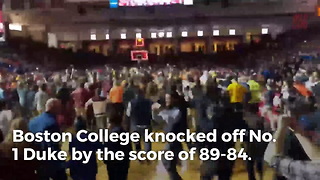 Boston College Storms The Court After Knocking Off No. 1 Duke
