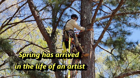 A day in the life of Artist Ginette Spring work on property and meet my husband