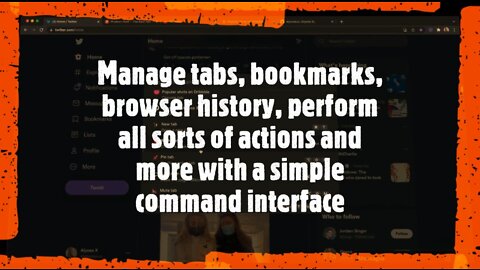 Manage tabs, bookmarks, browser history,