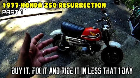 Honda Z50 (1977) Pt 1. Facebook Marketplace motorcycle resurrection. junk to running in a day