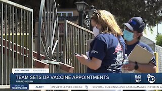 Team in Barrio Logan sets up vaccine appointments