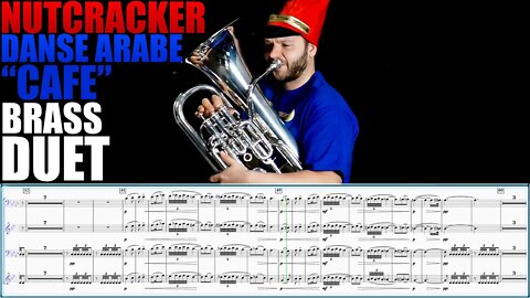 Tchaikovsky THE NUTCRACKER "Danse Arabe: Café" EUPHONIUM DUET - Matonizz. Play Along!