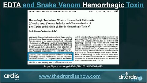 Dr. Bryan Ardis | “From 1978, They’re Studying Hemorrhagic Affects Of Venoms For Drugs And Vaccines”