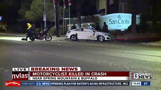 Motorcyclist killed in crash near Spring Mountain and Buffalo