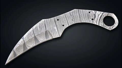 Karambit Knife Hand Forged Damascus Steel Blank Blade Karambit Hunting Knife,Knife Making Supply