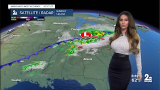 Cold Front Arrives Sunday Night