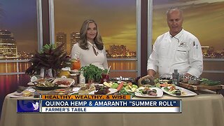 Quinoa hemp and amaranth summer roll