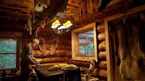 Growing, Harvesting and Storing a Year's Worth of Food in Cold Cellar Under a Log Cabin