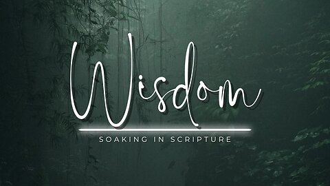 Wisdom: Soaking in Scripture #christianliving