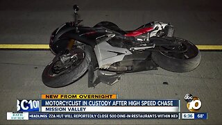 Motorcyclist arrested after leading high-speed chase