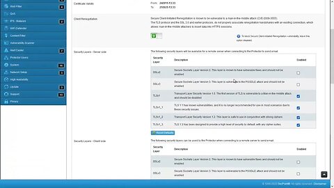 SecPoint Protector V63 UTM Firewall TLS 1.3 Support