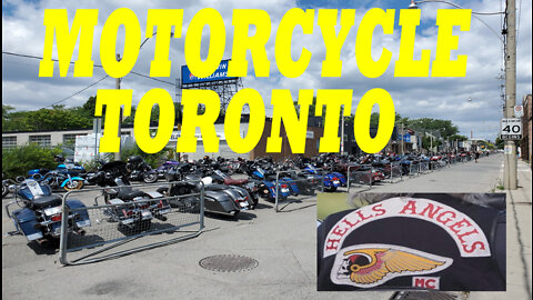 Hells Angels In Toronto, Ontario Canada. Carlaw Ave And Lake Shore Blvd East. 21 July 2022.