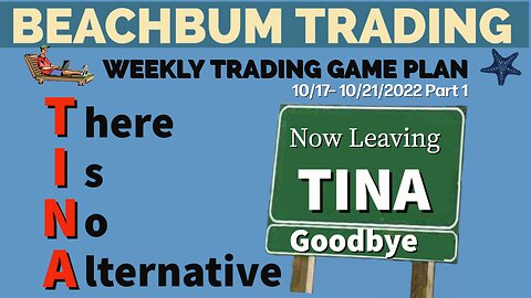 Goodbye TINA (There Is No Alternative To Stocks) | [Weekly Trading Game Plan] 10/17– 10/21/22 | Par