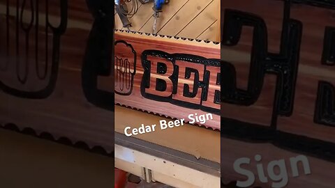 This one came out spectacular. #cedar #freehand #handmade #handcarved #router #woodworking #beer