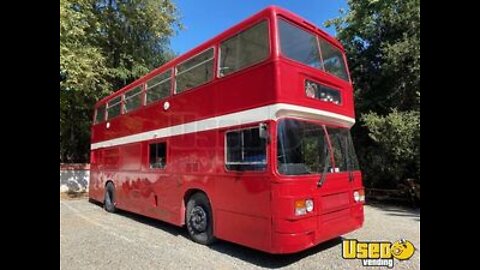 Head-Turning 32' Diesel Leyland Olympian Wood-Fired Pizza Double Decker Bus for Sale in California