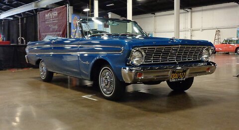 1964 Ford Falcon Sprint Convertible in Blue & 260 Engine Sound on My Car Story with Lou Costabile