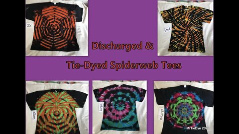 Mystical Magical Discharged and Tie-Dyed Spiderweb Tees with OWB and Procion Dyes