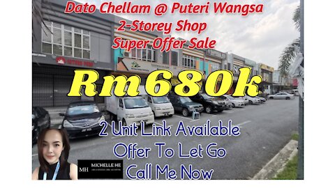 property malaysia DatoChellam #PuteriWangsa #ShopforSale 🔥🔥🔥 #2UnitLink #SuperOfferSale #OfferToLetGo