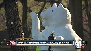 Landmark Highway Bear gets facelift after 50 years