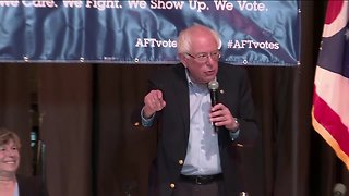 Democratic presidential candidate Bernie Sanders campaigning in Lordstown