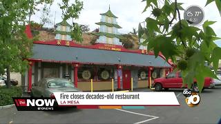 Fire closes decades-old restaurant in La Mesa