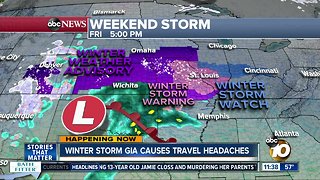 Winter storm causes travel headaches