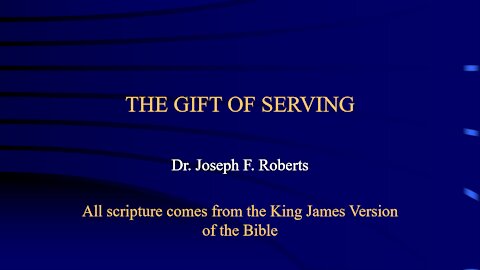 Spiritual Gifts 5 - Serving