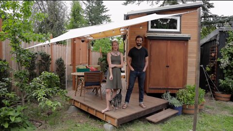 Sara & Joel's Light & Airy $35k Tiny House With Murphy Bed