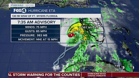 Eta upgraded to a hurricane