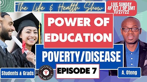 The Power of Education on Poverty and Disease #droteng