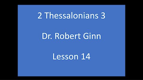 2 Thessalonians 3