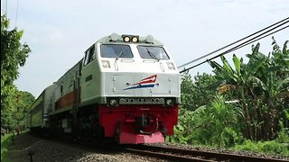 Kereta Api RAPIH DOHO Lokomotif CC 203 98 14 Melintas di Ketanon Tulungagung