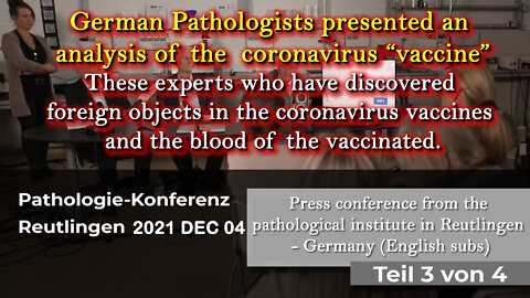 2021 DEC 04 Press conference from the pathological institute in Reutlingen - Germany (English subs)