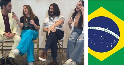 Jonathan Roumie, Paras Patel and Lara Silva have fun- brazilian tv hostess asks them questions