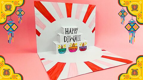 Diwali Pop up Card | DIY Diwali Pop up Card | DIY Diwali Popup Greeting Card