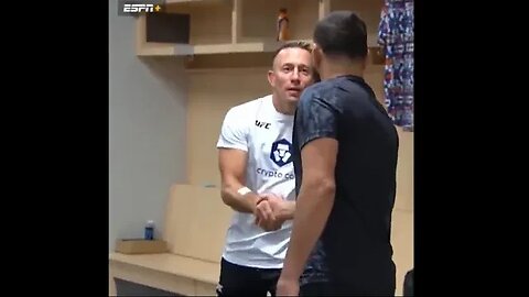 Nick Diaz and GSP shake hands end the beef from foes to friends