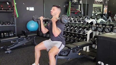 Seated Supinated Barbell Shoulder Press