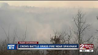 Crews battle wildfire in Mayes County