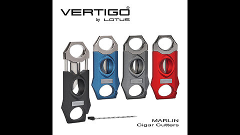 VERTIGO BY LOTUS ~ MARLIN V-CUT CIGAR CUTTERS WITH POKER at MilanTobacco.com