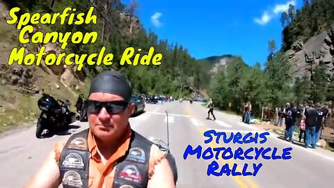 Spearfish Canyon to Deadwood Motorcycle Ride during Sturgis Motorcycle Rally