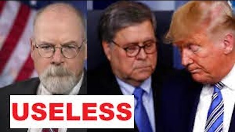 AG BARR EXPECTED A BIDEN "WIN" SINCE OCT! SELLS OUT PATRIOTS, SETS UP USELESS DURHAM SPECIAL COUNSEL