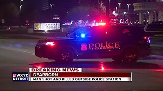 Man shot and killed outside Dearborn police station