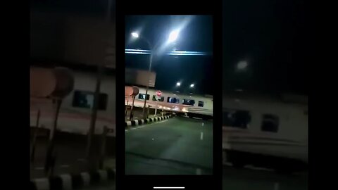 Train smashes into a truck and it explodes!💥#crash #insanecuts #explosion #train