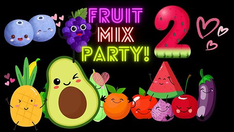 🍉🍍 Hey Bear Sensory - Smoothie Mix - Funky fruits with Dance - Fun Dance Video with music collection